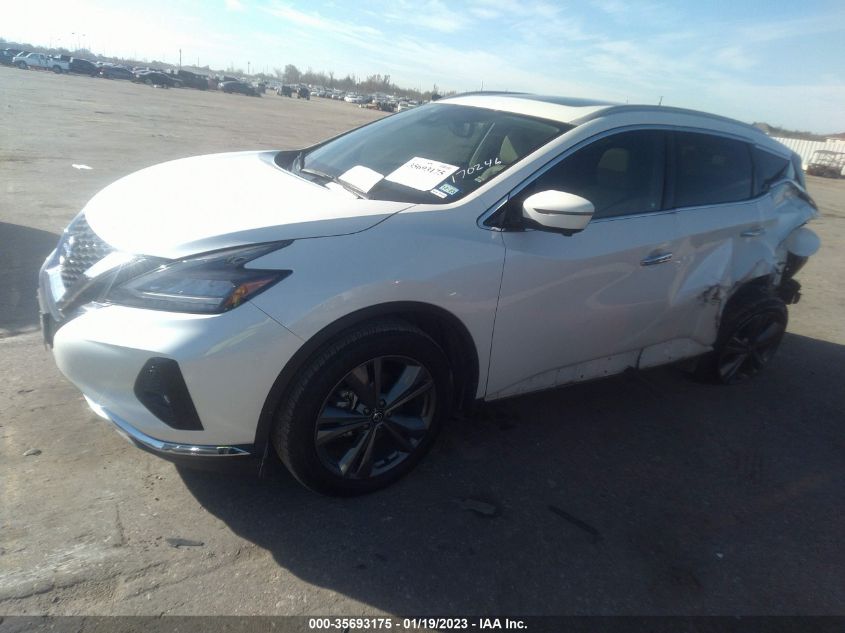 2022 NISSAN MURANO PLATINUM VIN: 5N1AZ2DJ3NC113113