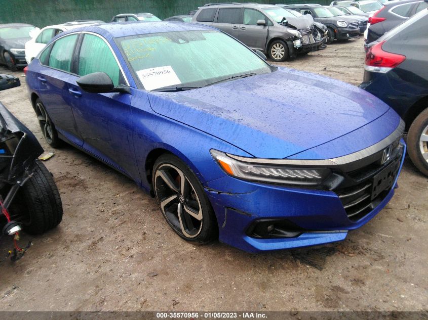 2021 HONDA ACCORD SEDAN SPORT VIN: 1HGCV1F39MA052198