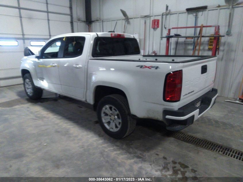 2022 CHEVROLET COLORADO 4WD LT VIN: 1GCGTCEN1N1227047