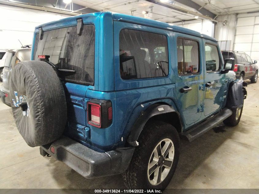 2020 JEEP WRANGLER UNLIMITED SAHARA VIN: 1C4HJXENXLW149918