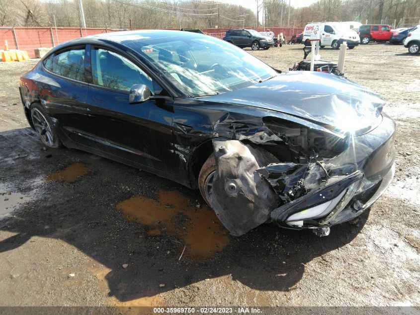 2022 TESLA MODEL 3 LONG RANGE VIN: 5YJ3E1EB7NF183386