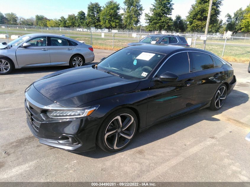 2021 HONDA ACCORD SEDAN SPORT VIN: 1HGCV1F32MA101645