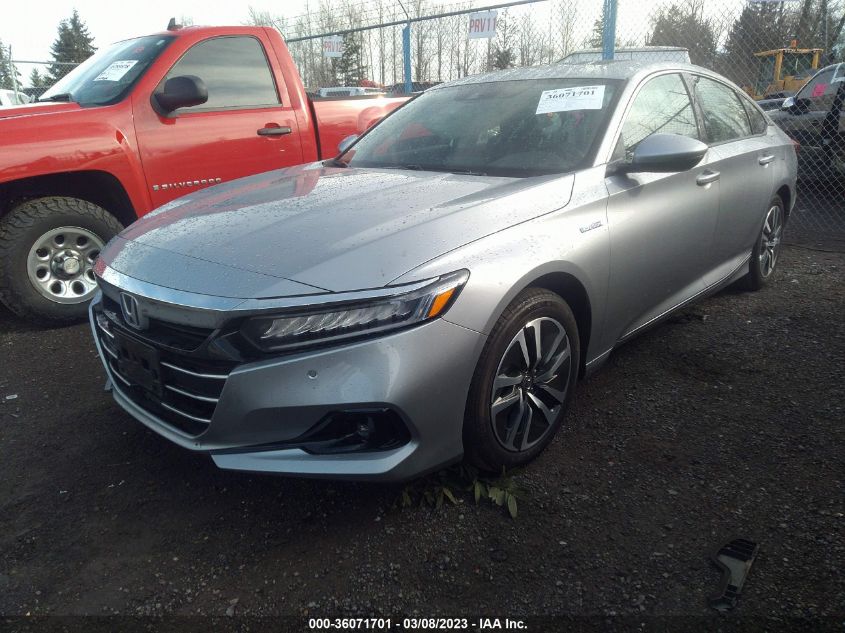 2022 HONDA ACCORD HYBRID EX-L VIN: 1HGCV3F50NA009304