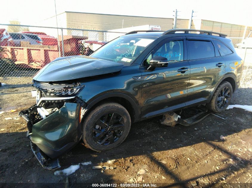 2022 KIA SORENTO X-LINE S VIN: 5XYRLDLC2NG131332