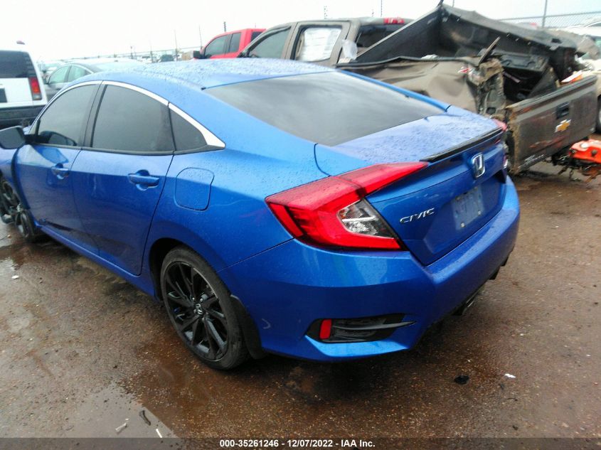 2020 HONDA CIVIC SEDAN SPORT VIN: 19XFC2F87LE002334
