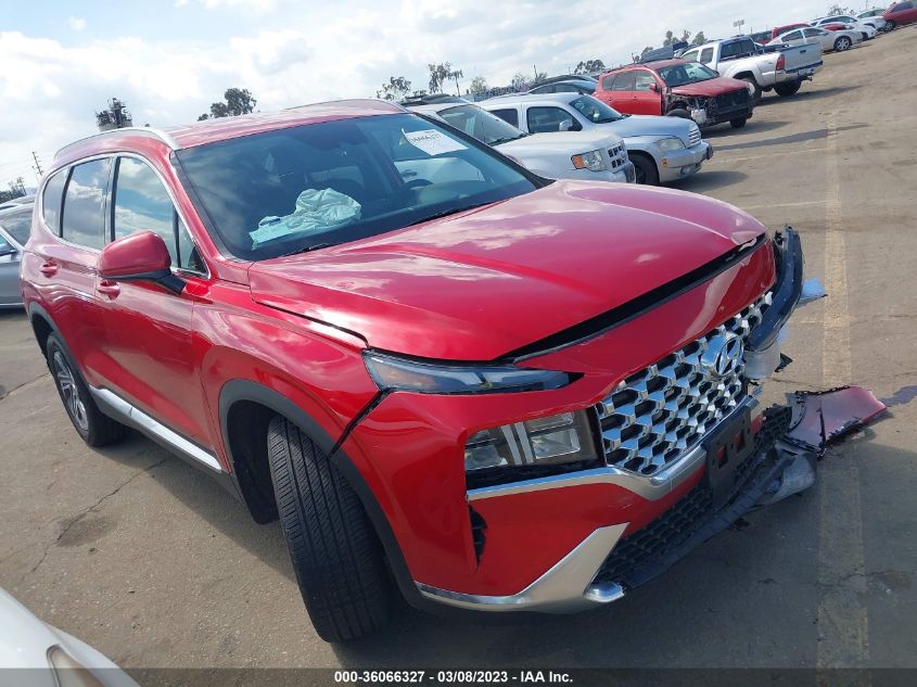 2022 HYUNDAI SANTA FE SEL VIN: 5NMS24AJ7NH377532