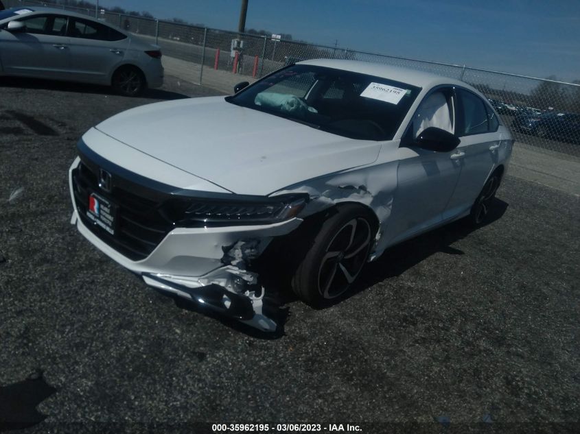 2022 HONDA ACCORD SEDAN SPORT VIN: 1HGCV1F30NA119238