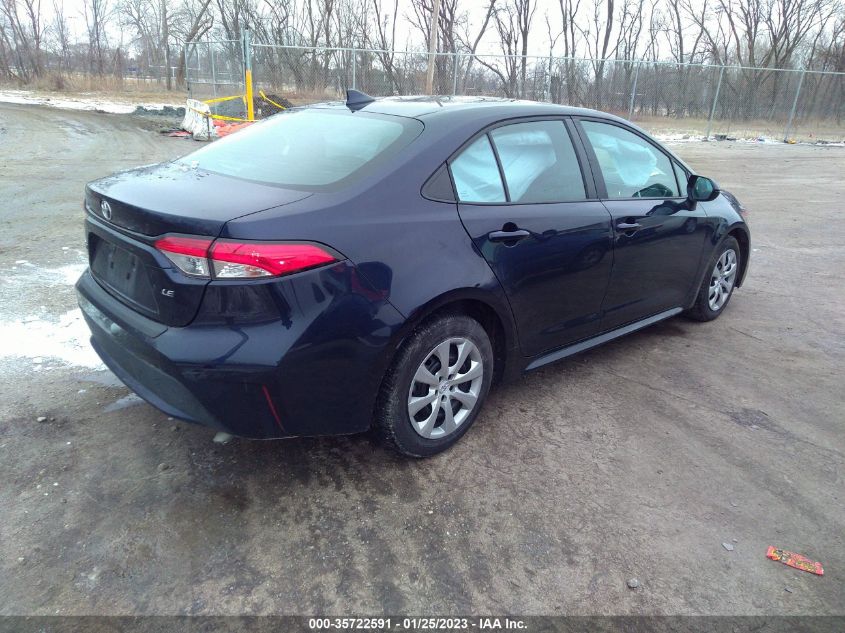 2022 TOYOTA COROLLA LE VIN: 5YFEPMAE4NP315450
