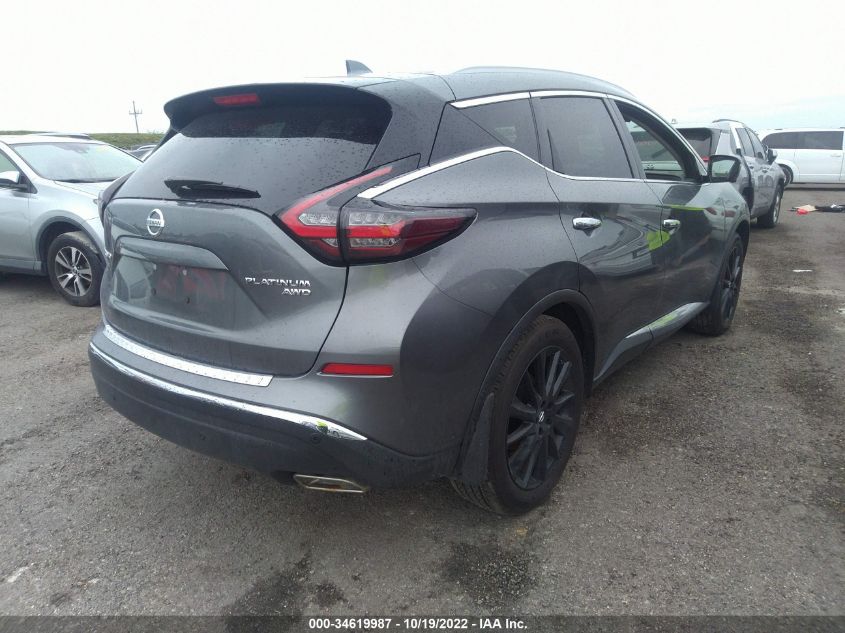 2022 NISSAN MURANO PLATINUM VIN: 5N1AZ2DS0NC118648