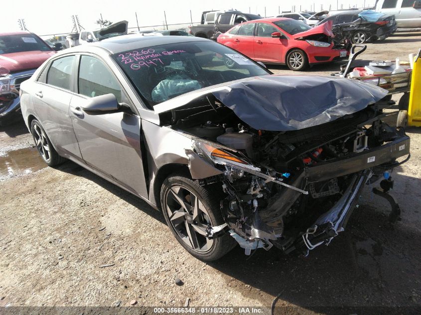 2022 HYUNDAI ELANTRA HYBRID LIMITED VIN: KMHLN4AJ0NU030947