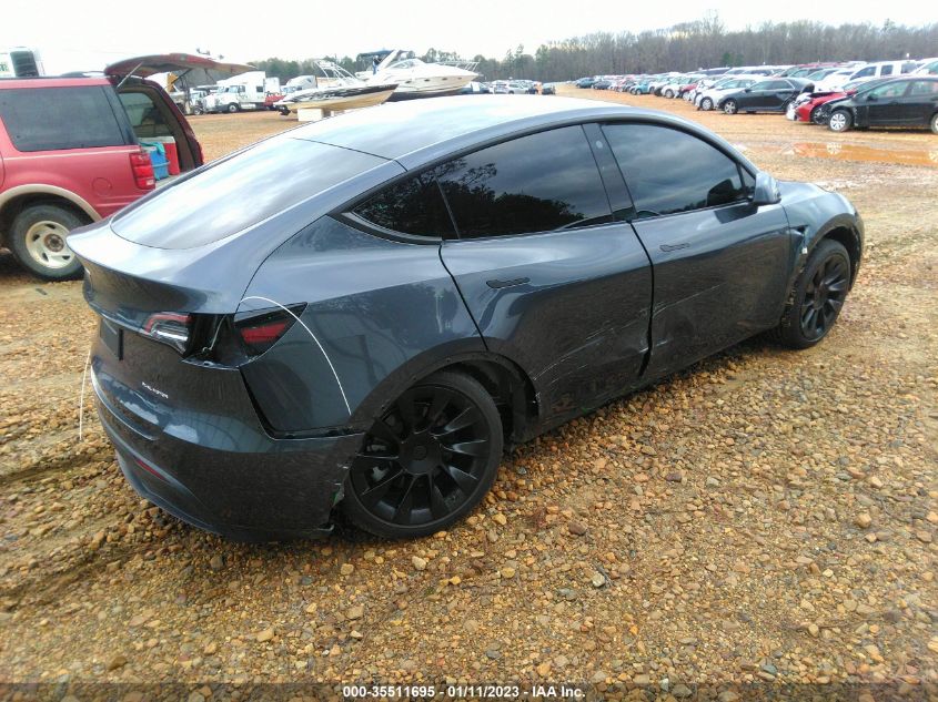 2022 TESLA MODEL Y LONG RANGE VIN: 7SAYGDEE2NF367925
