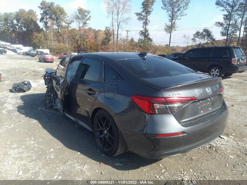 2022 HONDA CIVIC SEDAN SPORT VIN: 2HGFE2F52NH549939