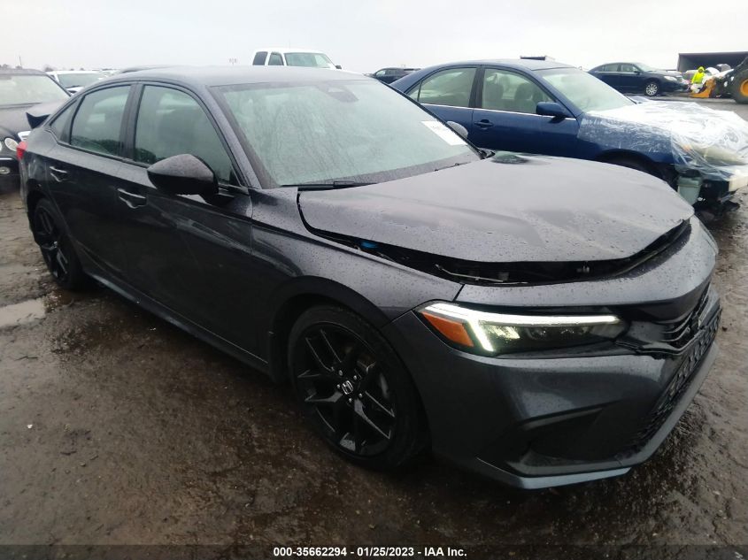 2022 HONDA CIVIC SEDAN SPORT VIN: 2HGFE2F51NH510274