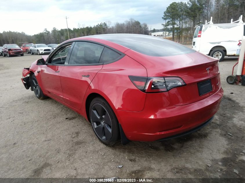 2022 TESLA MODEL 3 LONG RANGE VIN: 5YJ3E1EBXNF173788