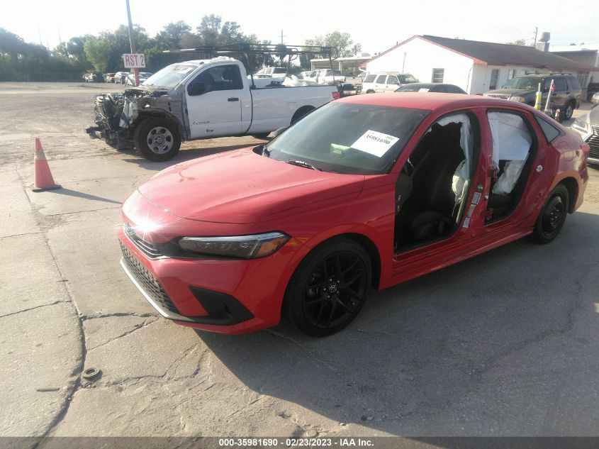 2022 HONDA CIVIC SEDAN SPORT VIN: 2HGFE2F52NH550959