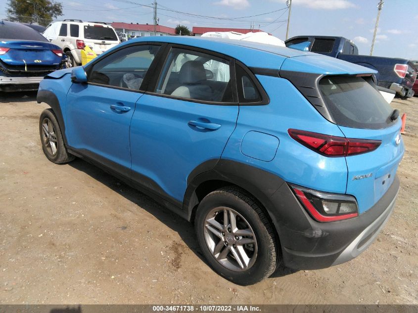 2022 HYUNDAI KONA SE VIN: KM8K2CAB0NU826685