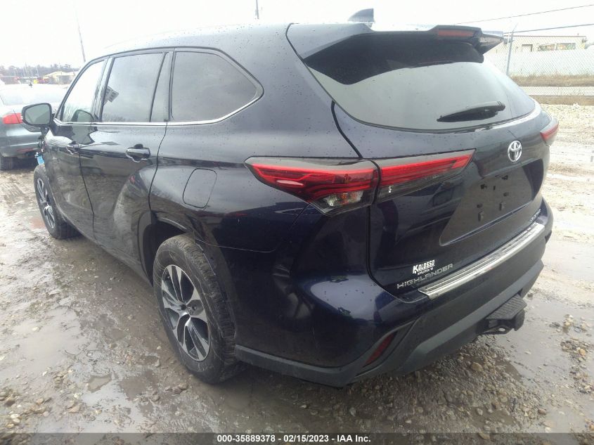 2022 TOYOTA HIGHLANDER XLE VIN: 5TDHZRBH5NS165594