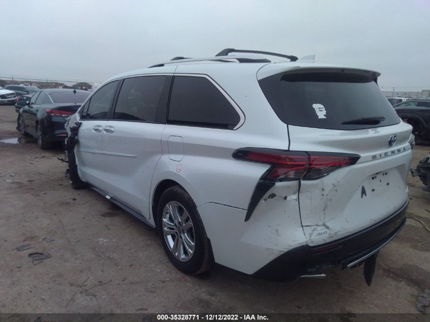 2022 TOYOTA SIENNA PLATINUM VIN: 5TDESKFCXNS055184