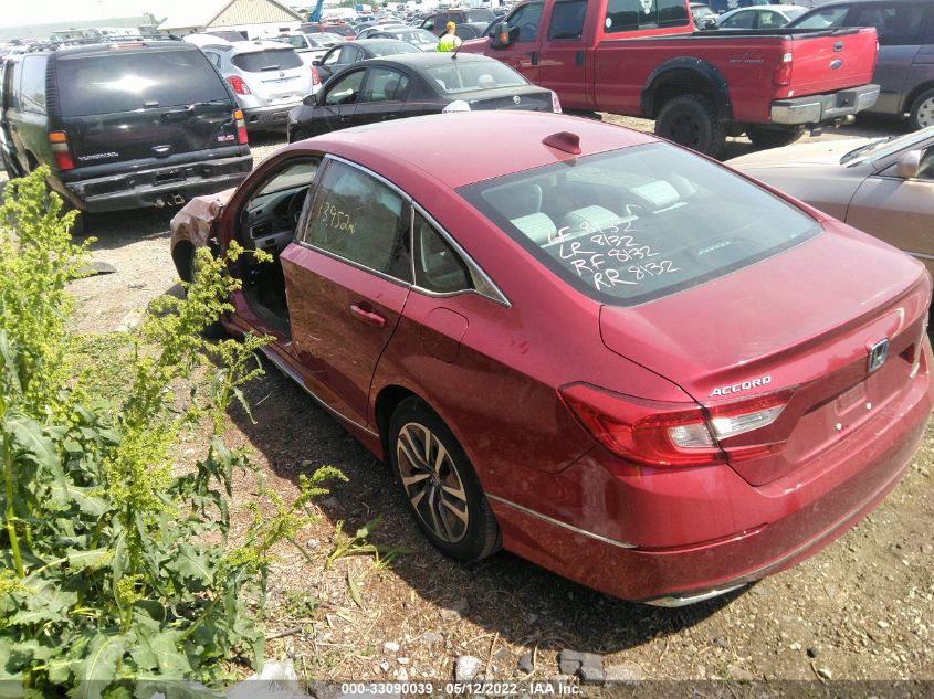 2021 HONDA ACCORD HYBRID EX-L VIN: 1HGCV3F50MA019409