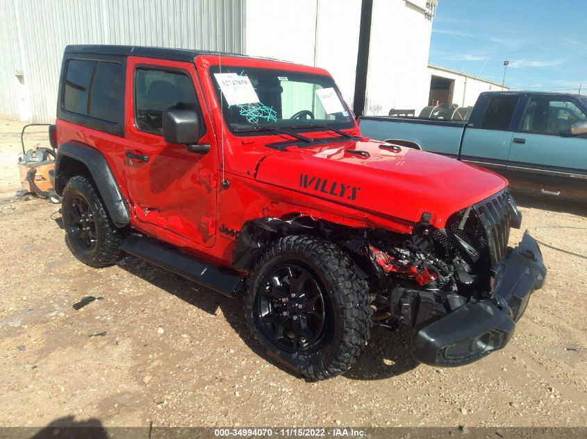 2021 JEEP WRANGLER WILLYS SPORT VIN: 1C4HJXAG2MW792398
