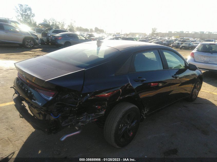 2022 HYUNDAI ELANTRA HYBRID BLUE VIN: KMHLM4AJ8NU031279