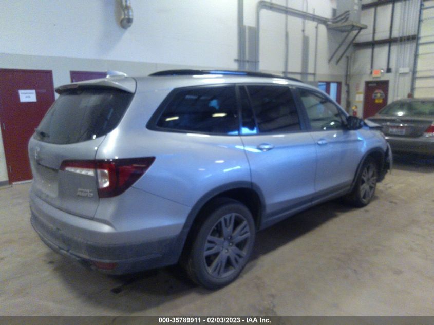 2022 HONDA PILOT SPORT VIN: 5FNYF6H35NB079676