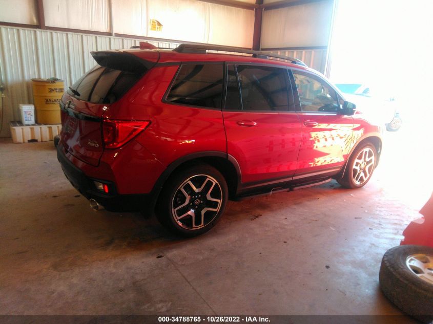2022 HONDA PASSPORT ELITE VIN: 5FNYF8H03NB013290