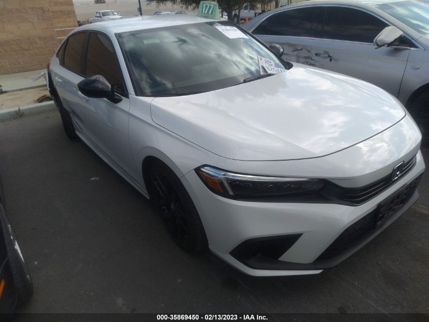 2022 HONDA CIVIC SEDAN SPORT VIN: 2HGFE2F52NH538634
