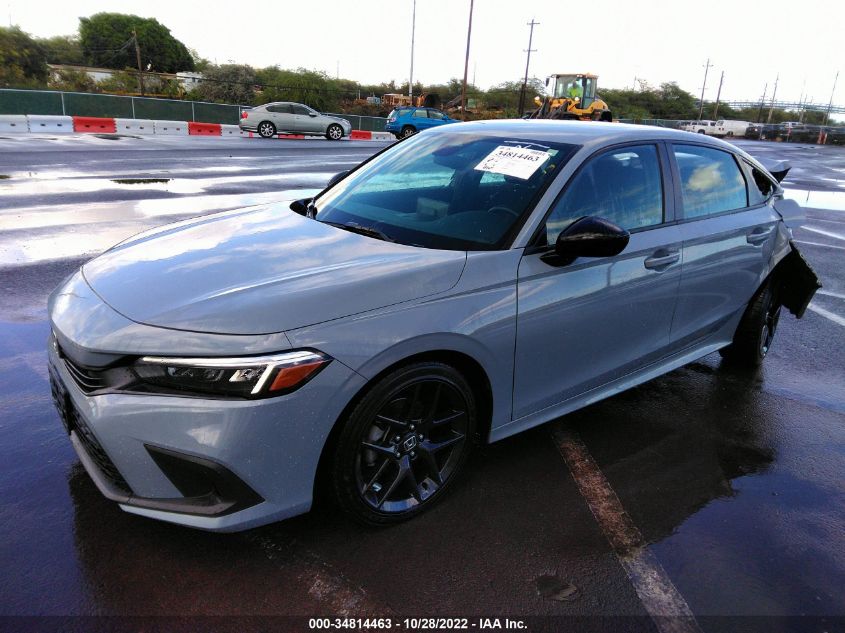2022 HONDA CIVIC SEDAN SPORT VIN: 2HGFE2F52NH519100