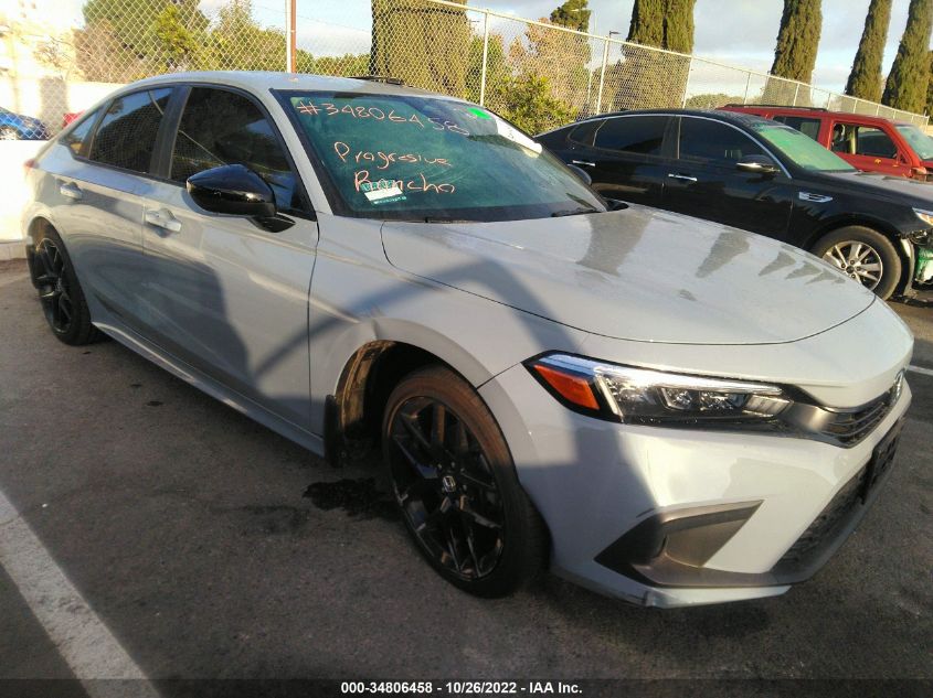 2022 HONDA CIVIC SEDAN SPORT VIN: 2HGFE2F55NH591358