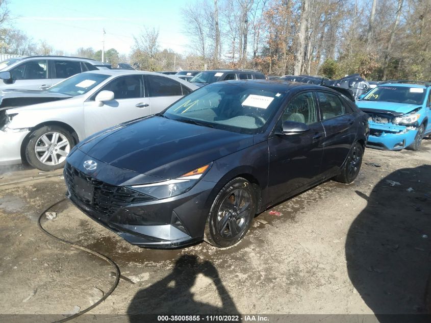 2021 HYUNDAI ELANTRA SEL VIN: 5NPLM4AG2MH001129