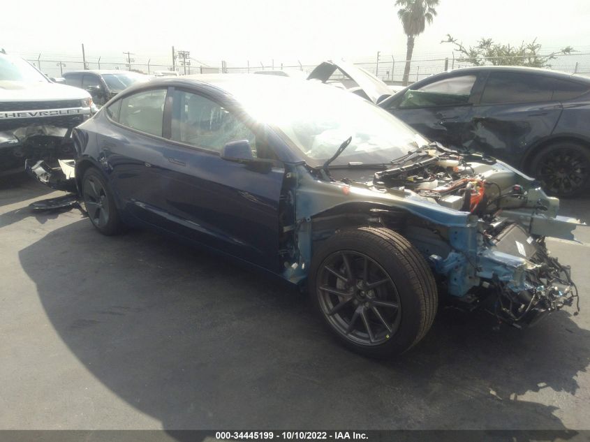 2022 TESLA MODEL 3 LONG RANGE VIN: 5YJ3E1EB0NF205017
