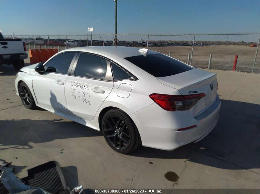 2022 HONDA CIVIC SEDAN SPORT VIN: 2HGFE2F5XNH566780