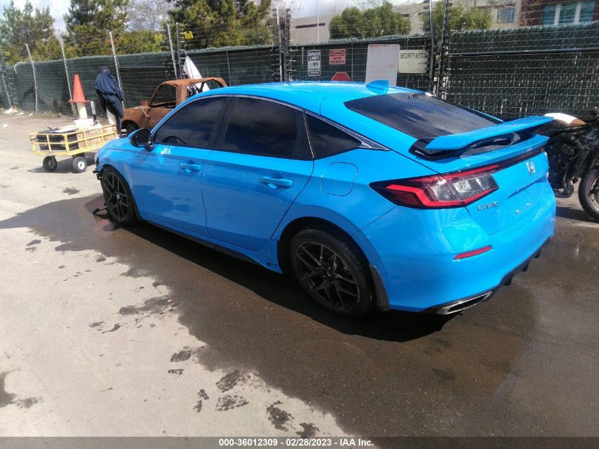 2022 HONDA CIVIC HATCHBACK SPORT TOURING VIN: 19XFL1H80NE017381