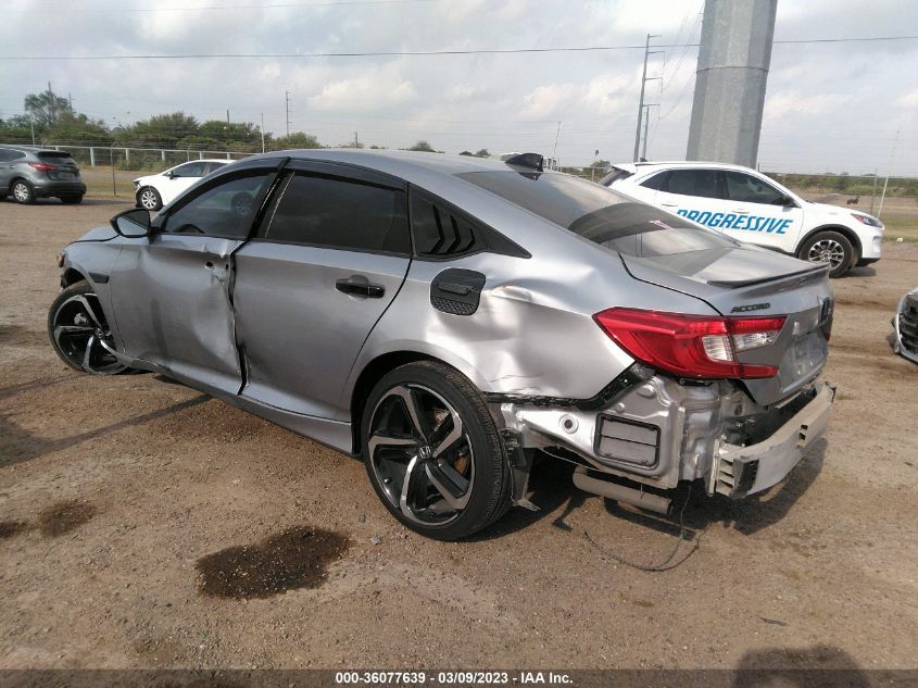 2022 HONDA ACCORD SEDAN SPORT VIN: 1HGCV1F31NA050043