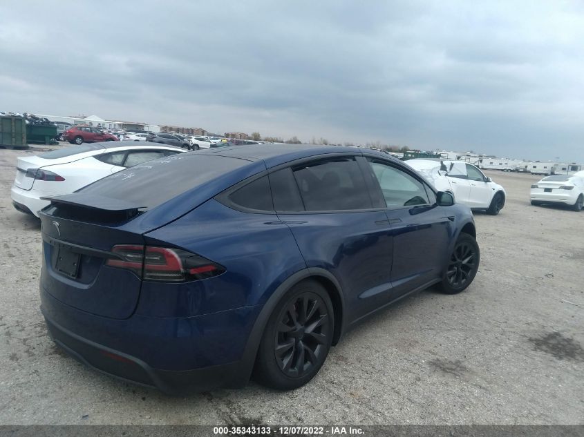 2022 TESLA MODEL X VIN: 7SAXCBE58NF356276