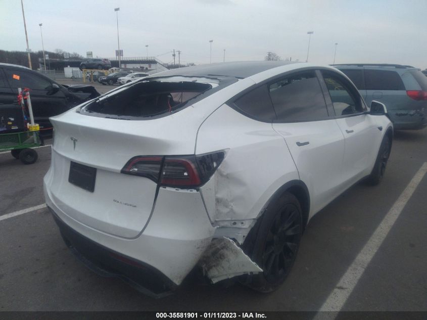 2021 TESLA MODEL Y LONG RANGE VIN: 5YJYGDEE5MF183901