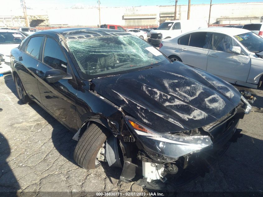2022 HYUNDAI ELANTRA HYBRID BLUE VIN: KMHLM4AJ6NU031376