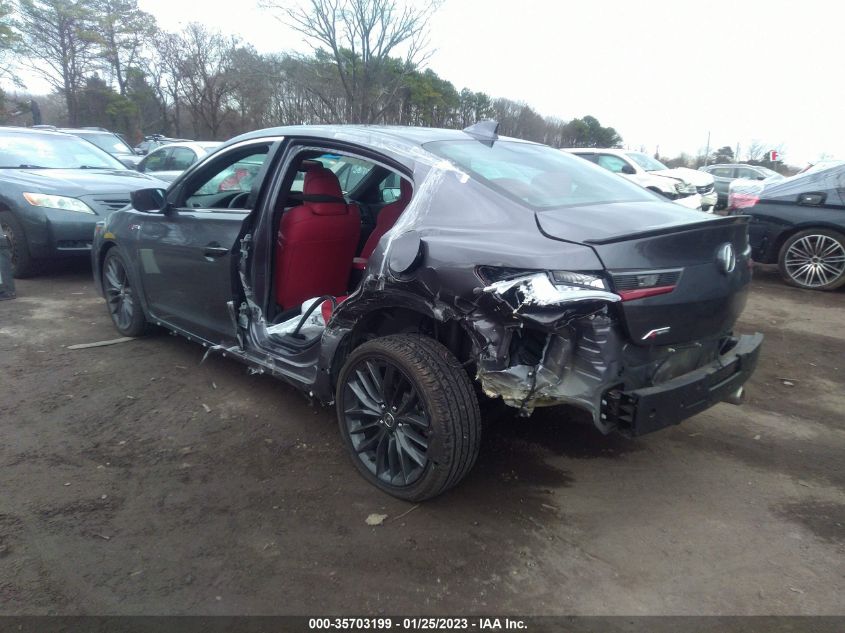 2022 ACURA ILX PACKAGE VIN: 19UDE2F88NA003386