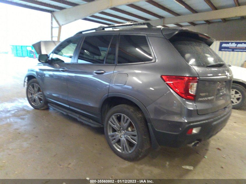2021 HONDA PASSPORT EX-L VIN: 5FNYF8H51MB012374