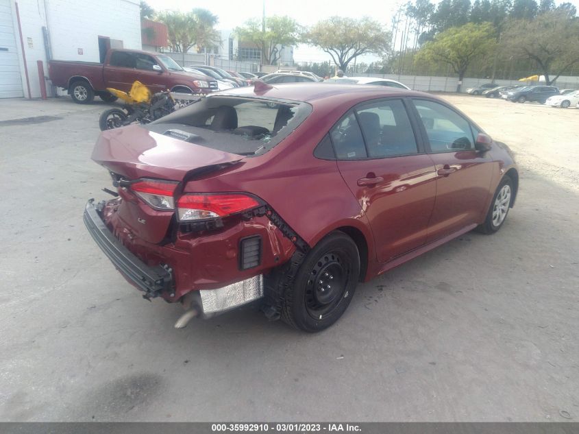 2022 TOYOTA COROLLA LE VIN: 5YFEPMAE3NP306531