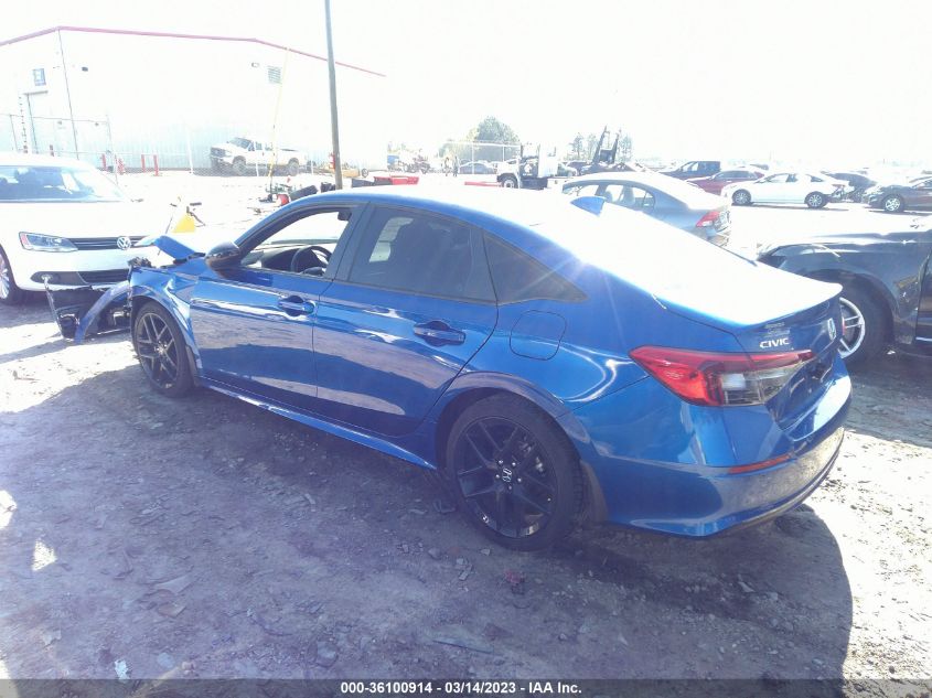 2022 HONDA CIVIC SEDAN SPORT VIN: 2HGFE2F53NH537606