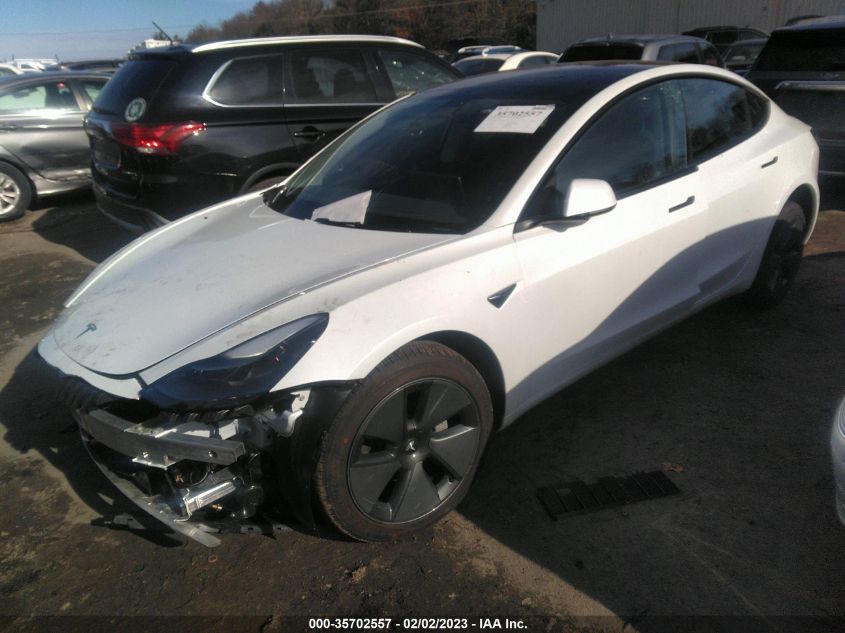 2022 TESLA MODEL 3 VIN: 5YJ3E1EA0NF315931