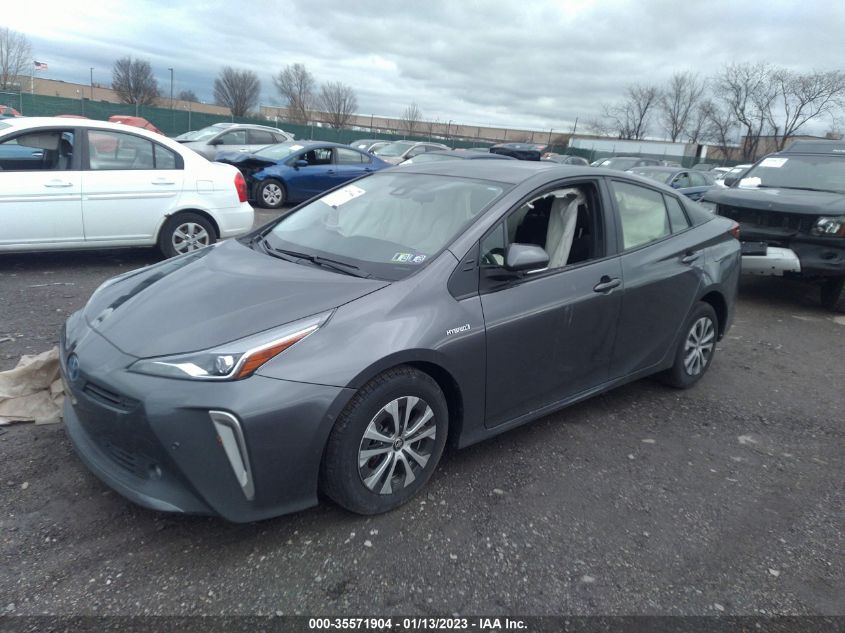2022 TOYOTA PRIUS LE/XLE/NIGHTSHADE VIN: JTDL9MFU2N3038744