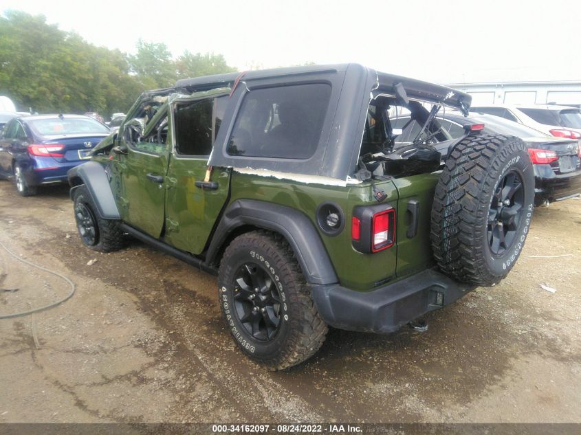 2021 JEEP WRANGLER UNLIMITED WILLYS VIN: 1C4HJXDN0MW793866