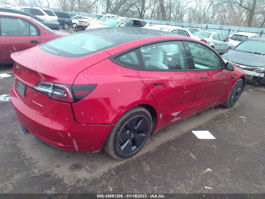 2022 TESLA MODEL 3 LONG RANGE VIN: 5YJ3E1EB8NF203273