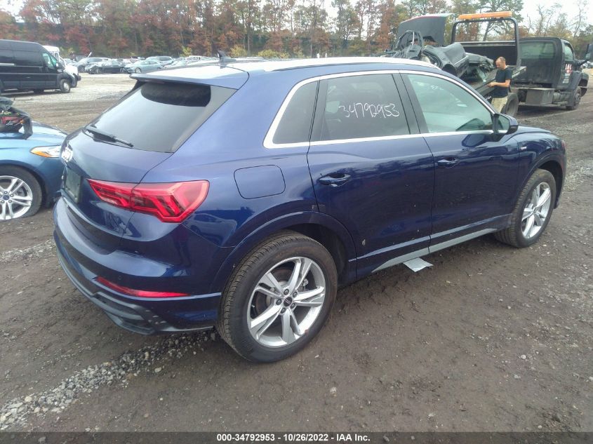 2021 AUDI Q3 S LINE PREMIUM VIN: WA1DECF33M1117524