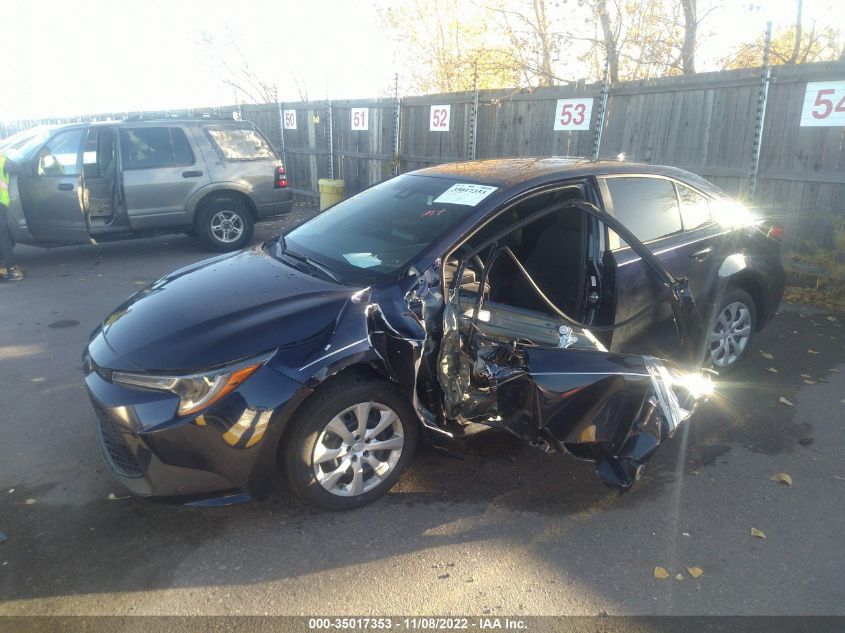 2022 TOYOTA COROLLA LE VIN: 5YFEPMAE2NP360855