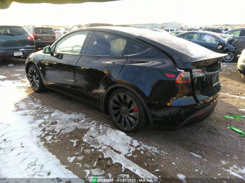 2022 TESLA MODEL Y PERFORMANCE VIN: 7SAYGDEF4NF463760