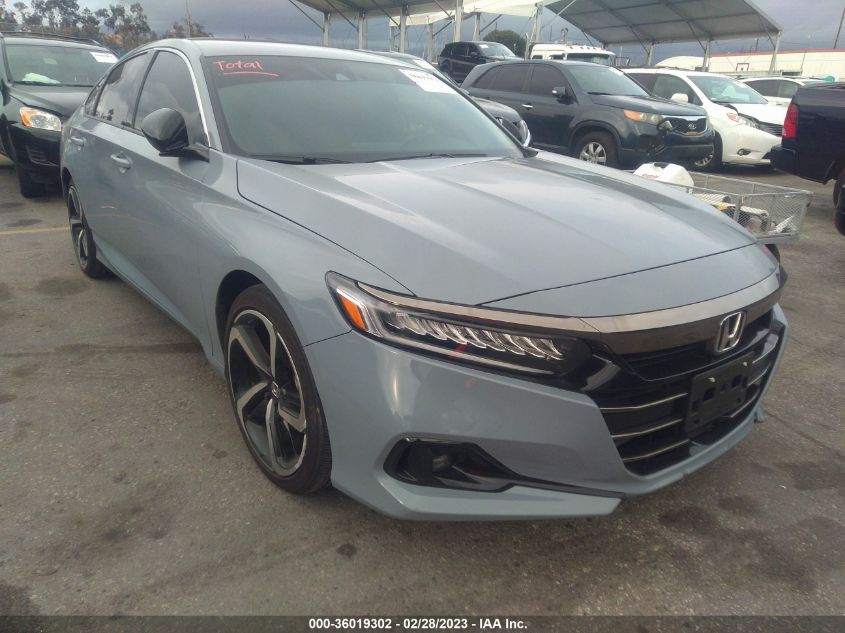 2022 HONDA ACCORD SEDAN SPORT VIN: 1HGCV1F34NA053969